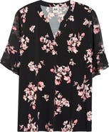 AK ANNE KLEIN Ruffle Sleeve Top