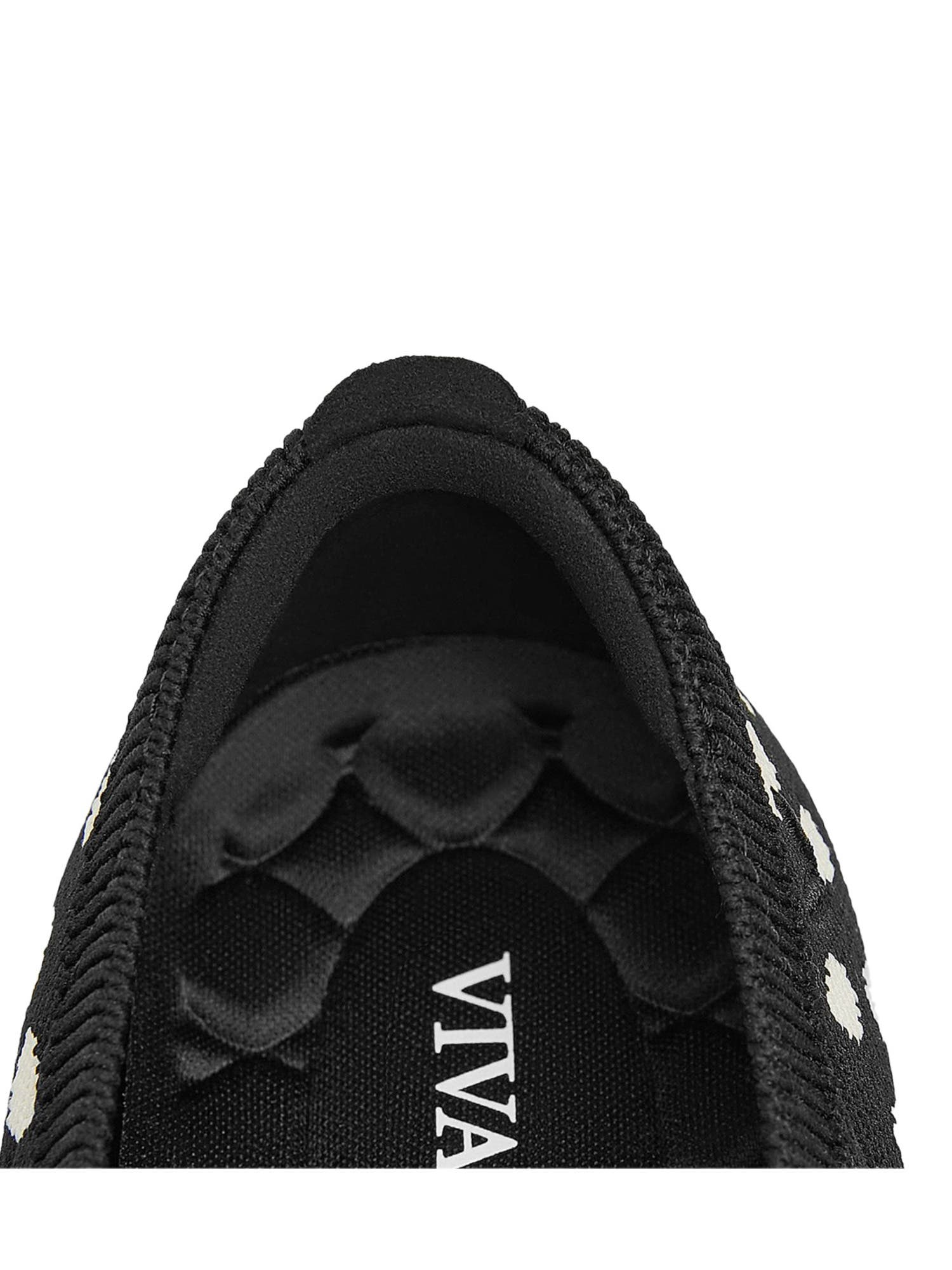 Claire Round-Toe Flats, Alternate, color, Black Ivory Dots