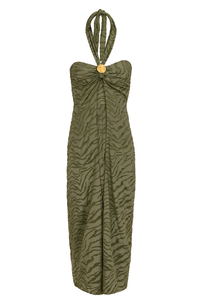 Marilyn Long Cover-Up Dress, Alternate, color, DARK GREEN