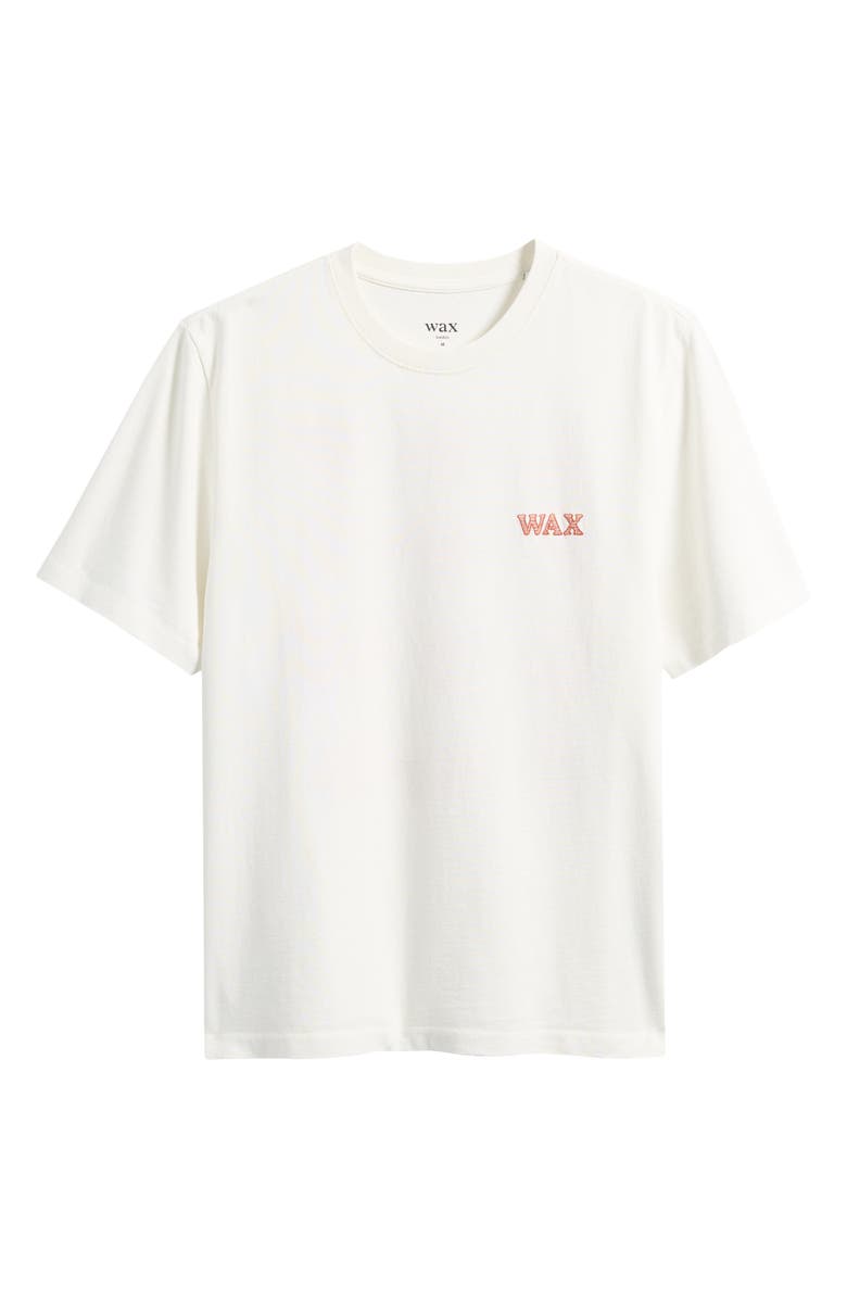 Wax London Dean Grid Logo Embroidery T-Shirt, Main, color, Ecru / Rust