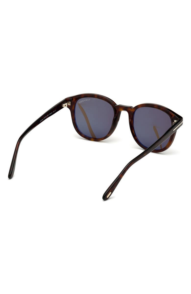 TOM FORD Jameson 52mm Round Sunglasses, Alternate, color, 
