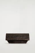 COS Oversized Folded Clutch Bag - Straw