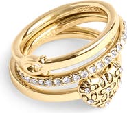 COACH C-Motif Stack Ring Set