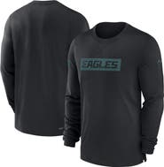Nike Men's Nike Black Philadelphia Eagles Sideline Player Performance Long Sleeve T-Shirt