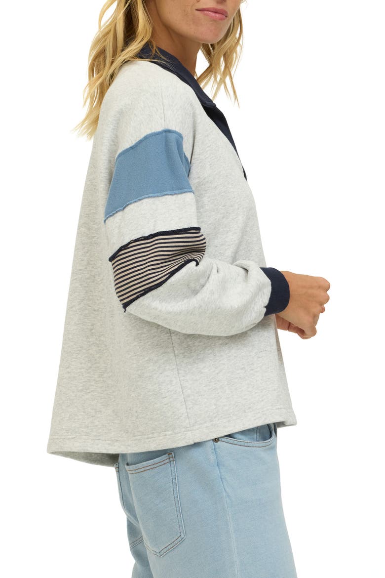 Paula Cotton Blend Pullover, Alternate, color, LIGHT HEATHER GREY / GALAXY