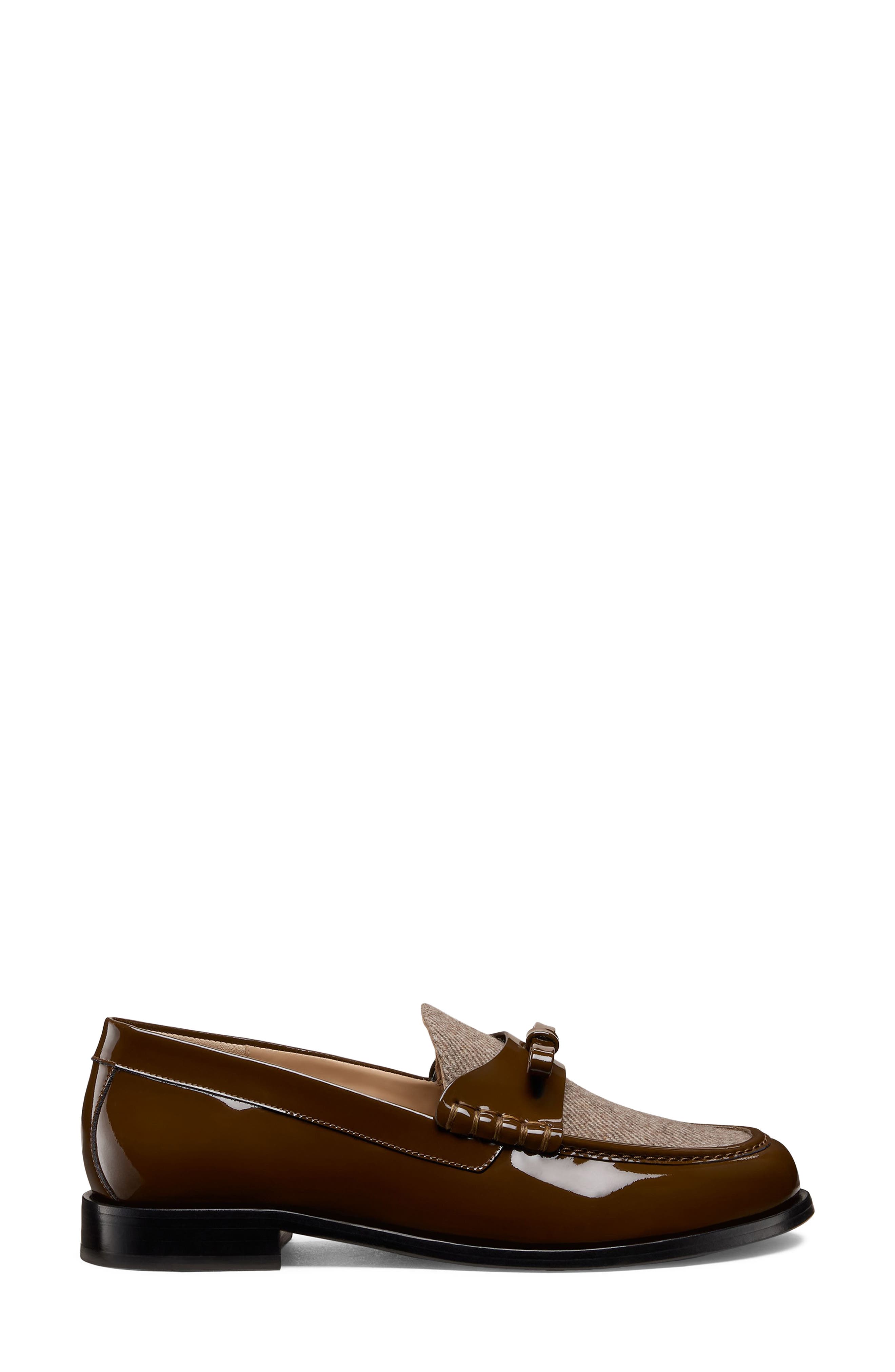 Lottie Bow Loafer, Alternate, color, TAUPE/ ESPRESSO