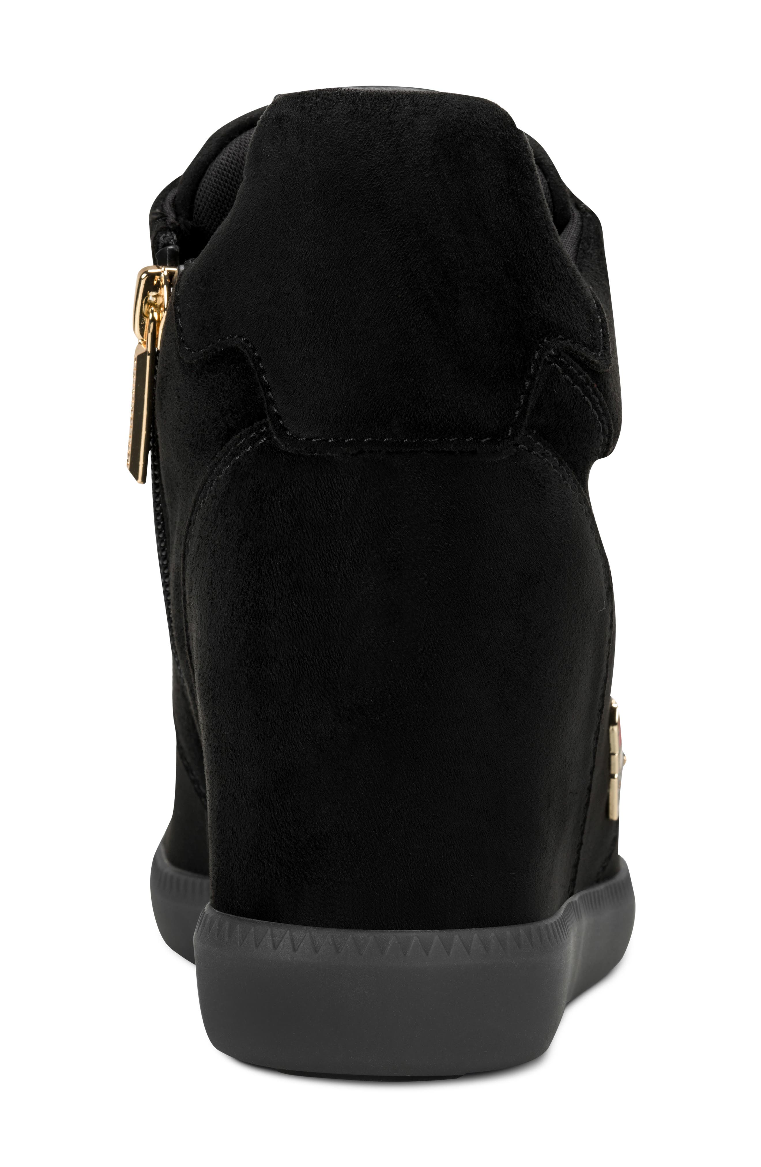 Spirea Wedge Sneaker, Alternate, color, BLACK