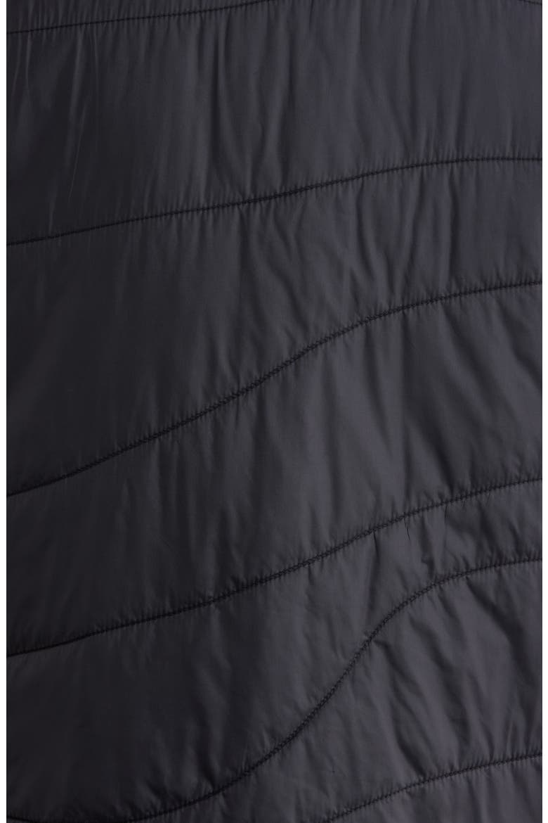 Quilted Recycled Nylon Vest, Alternate, color, BLACK