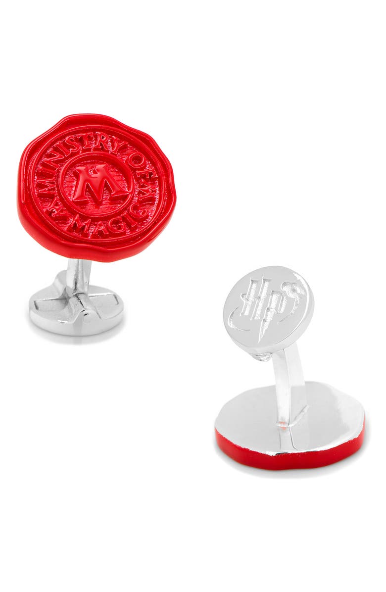 Cufflinks, Inc. Cufflinks Inc. Ministry of Magic Wax Stamp Cufflinks, Alternate, color, 