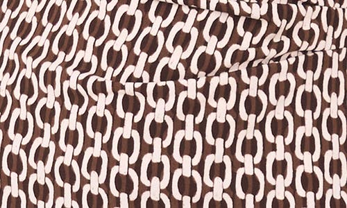 Vince Camuto Ity Wrap Surplice Neck Blouse In Brown