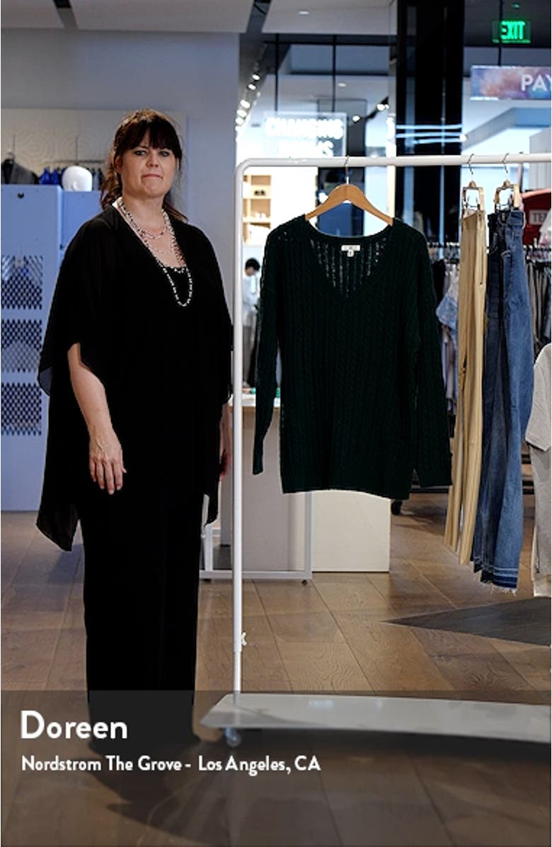 Cable Knit Oversize Cotton Blend Sweater, sales video thumbnail