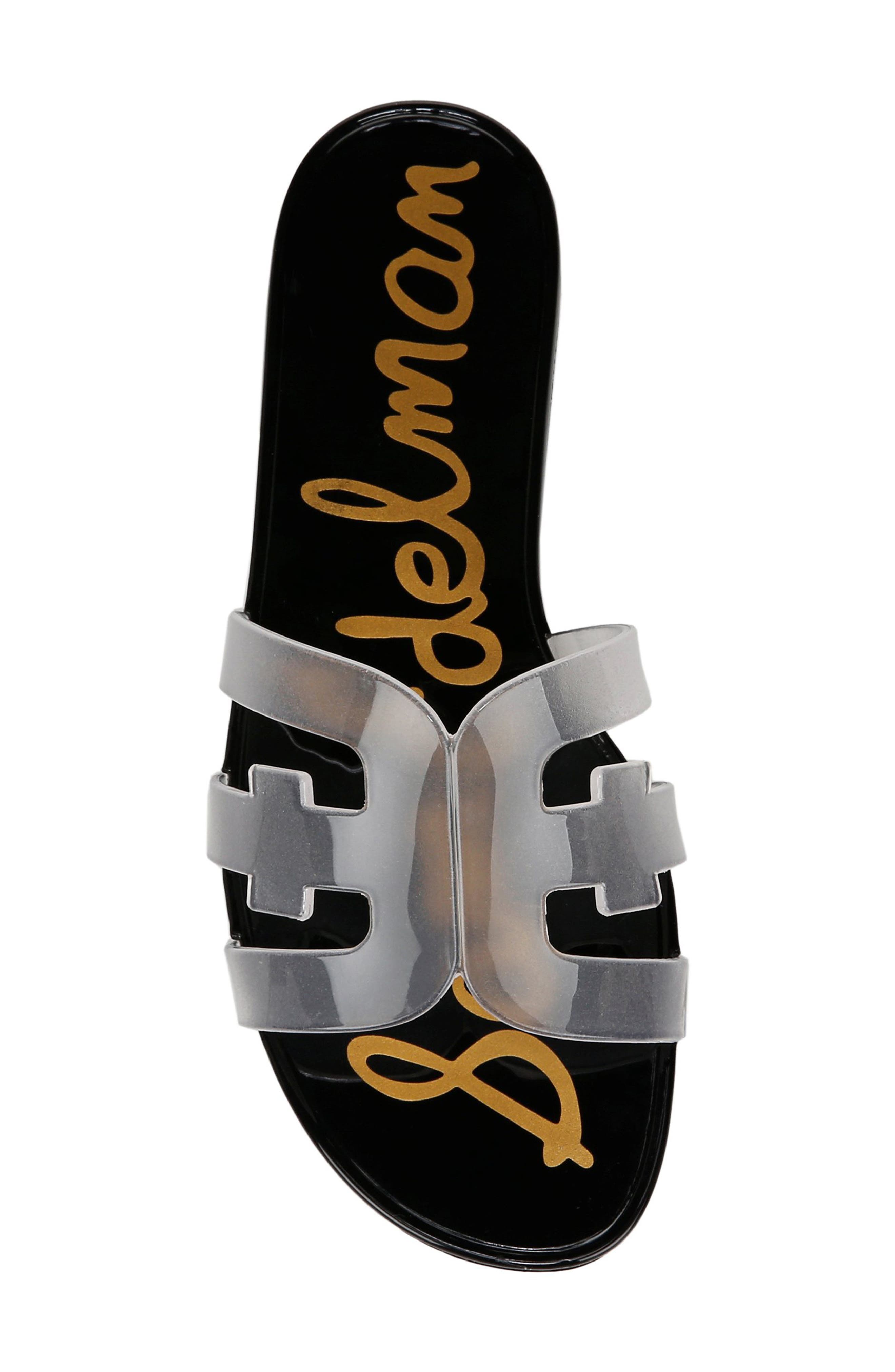 Sam Edelman Bay Jelly Slide Sandal, Alternate, color, Clear/ Black
