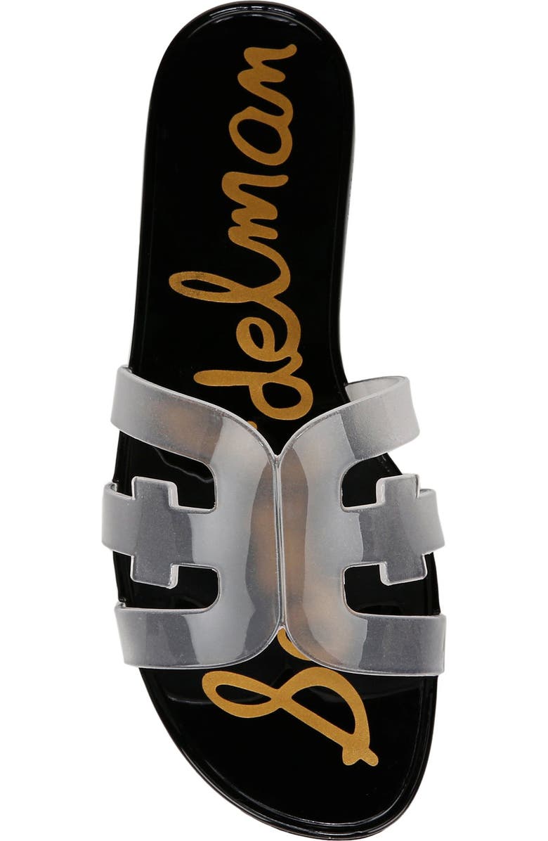Sam Edelman Bay Jelly Slide Sandal, Alternate, color, Clear/ Black