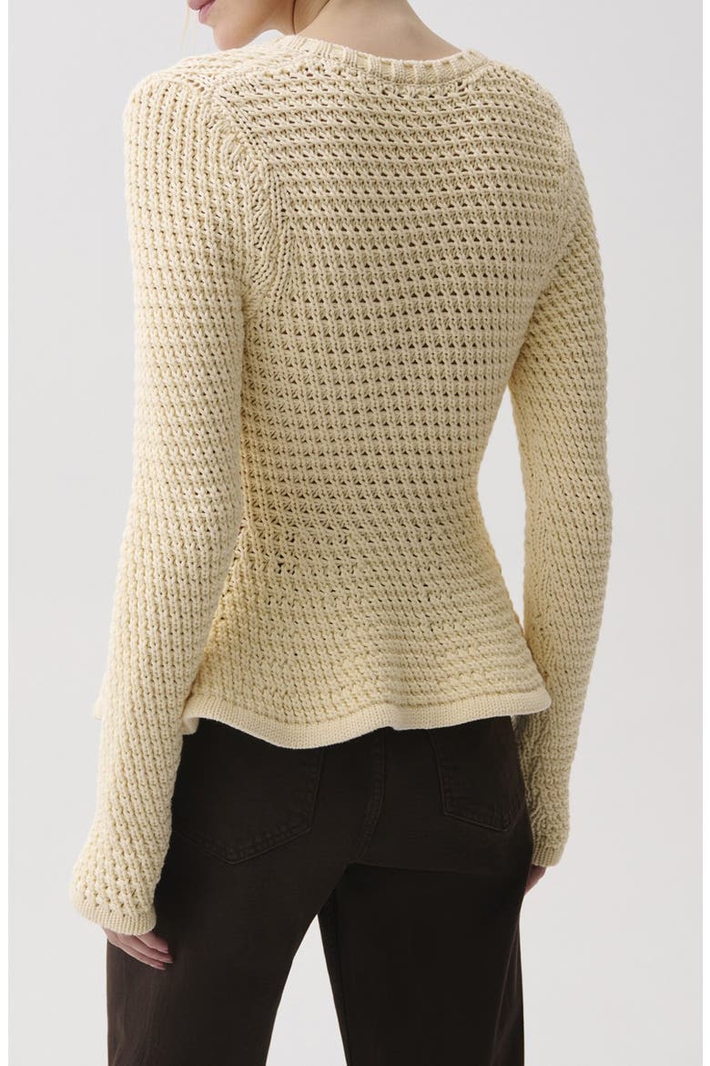 Elina Open-Stitched Cardigan, Alternate, color, PROSECCO