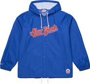 Mitchell & Ness Men's Mitchell & Ness Royal New York Mets Full-Snap Hooded Coaches Jacket