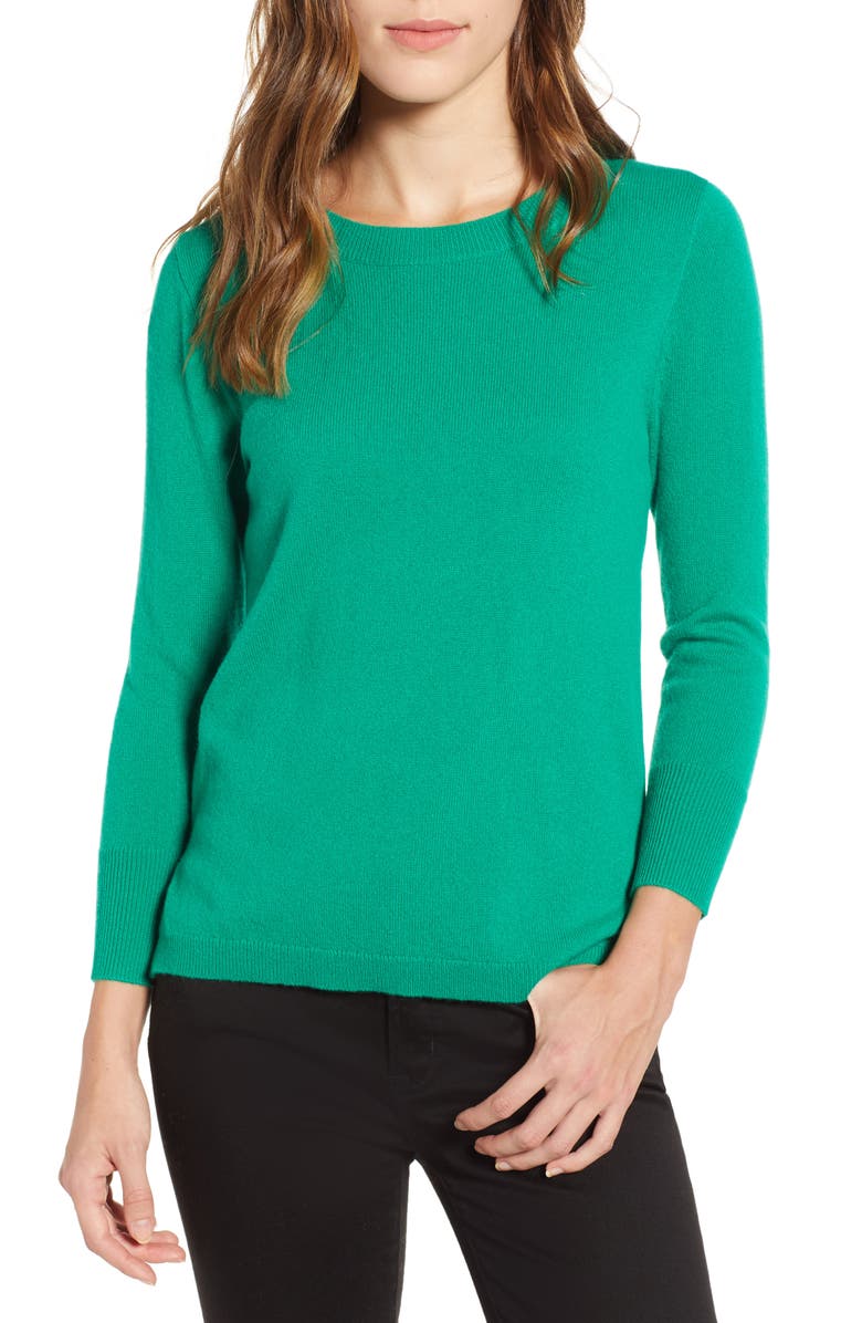 J.Crew Crewneck Cashmere Sweater, Main, color, 