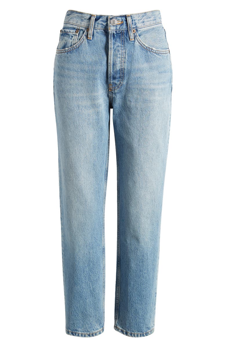 Re/Done '70s Ultra High Waist Stove Pipe Jeans, Alternate, color,