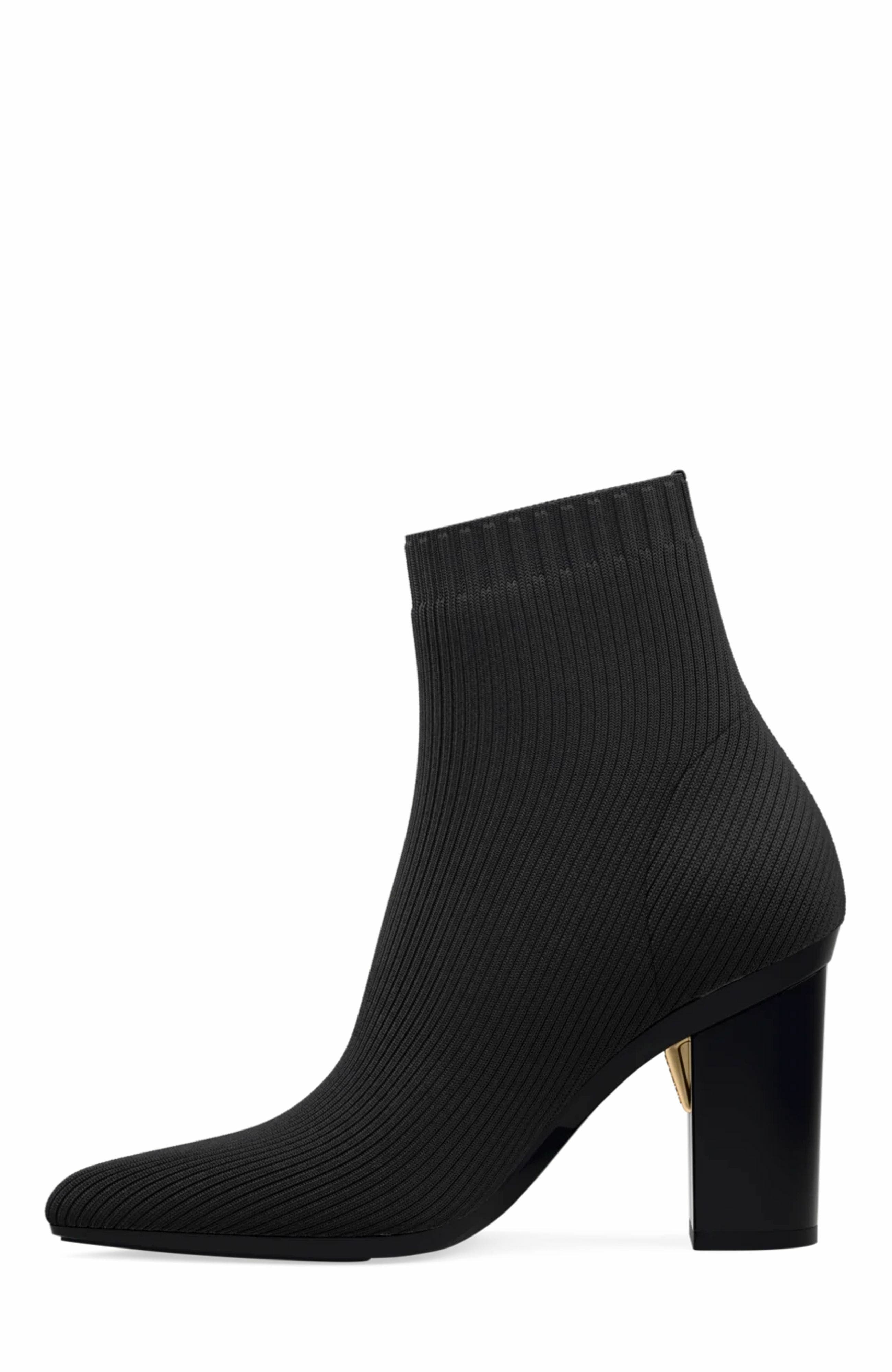 Pashion Footwear The Bootie 4" Block Heel, Alternate, color, Coal Knit