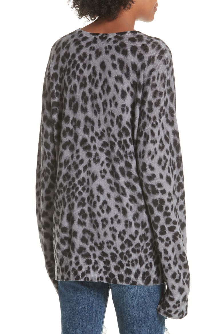 Dee Leopard Print Cashmere Sweater, Alternate, color, VINTAGE INK MULTI