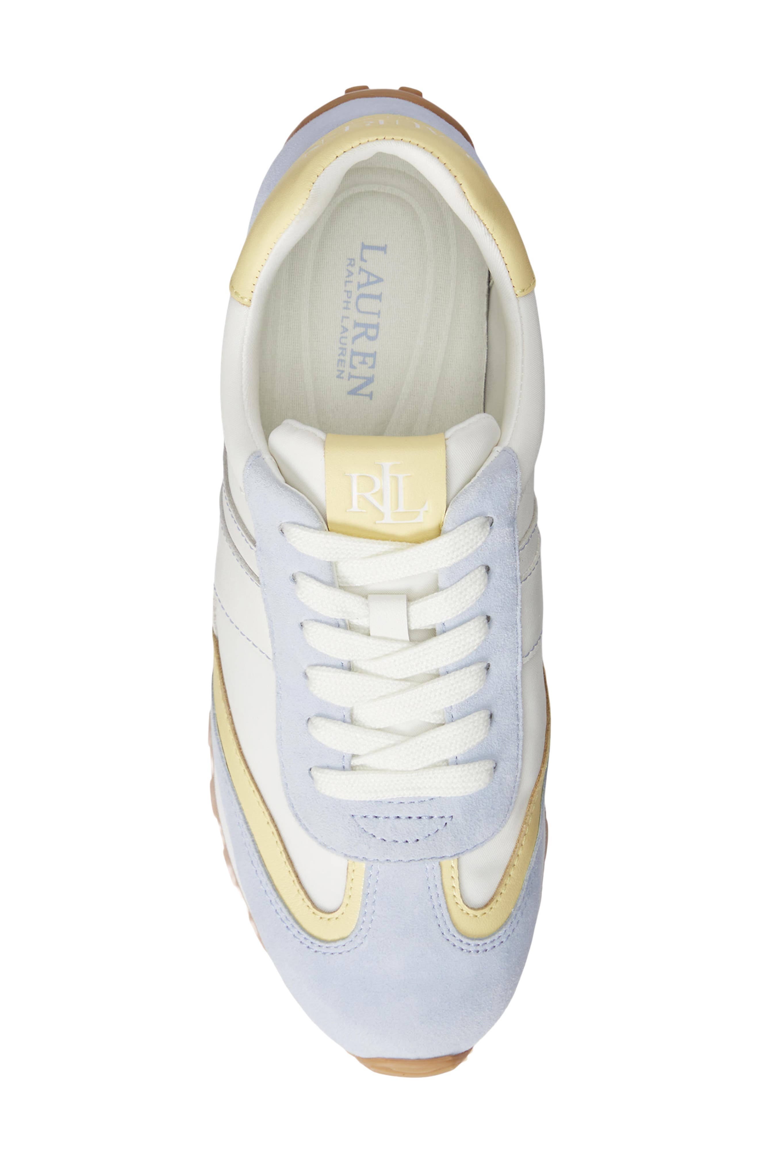 Lauren Ralph Lauren Dani Sneaker, Alternate, color, Alpine Blue/ White/ Lemon