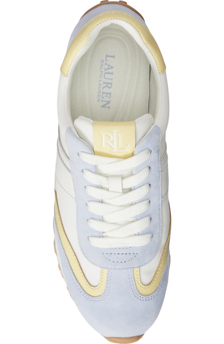 Lauren Ralph Lauren Dani Sneaker, Alternate, color, Alpine Blue/ White/ Lemon