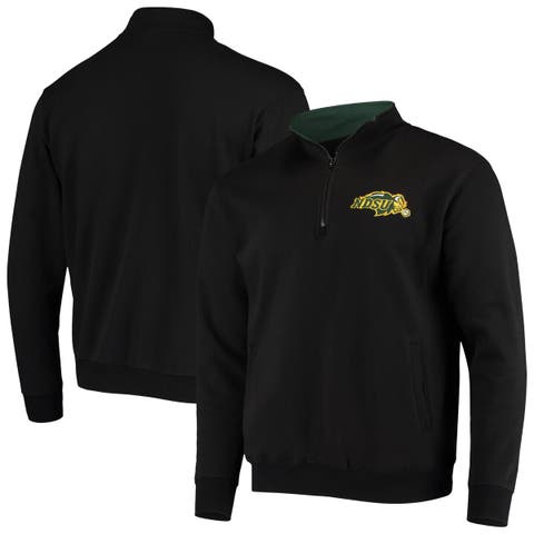 Men's Colosseum Black NDSU Bison Tortugas Logo Quarter-Zip Jacket