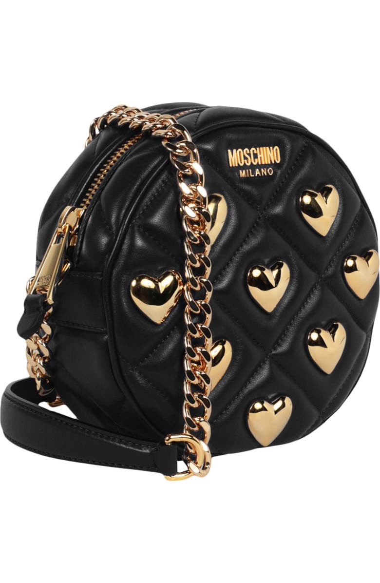Moschino Quilted Heart Crossbody Bag, Alternate, color,