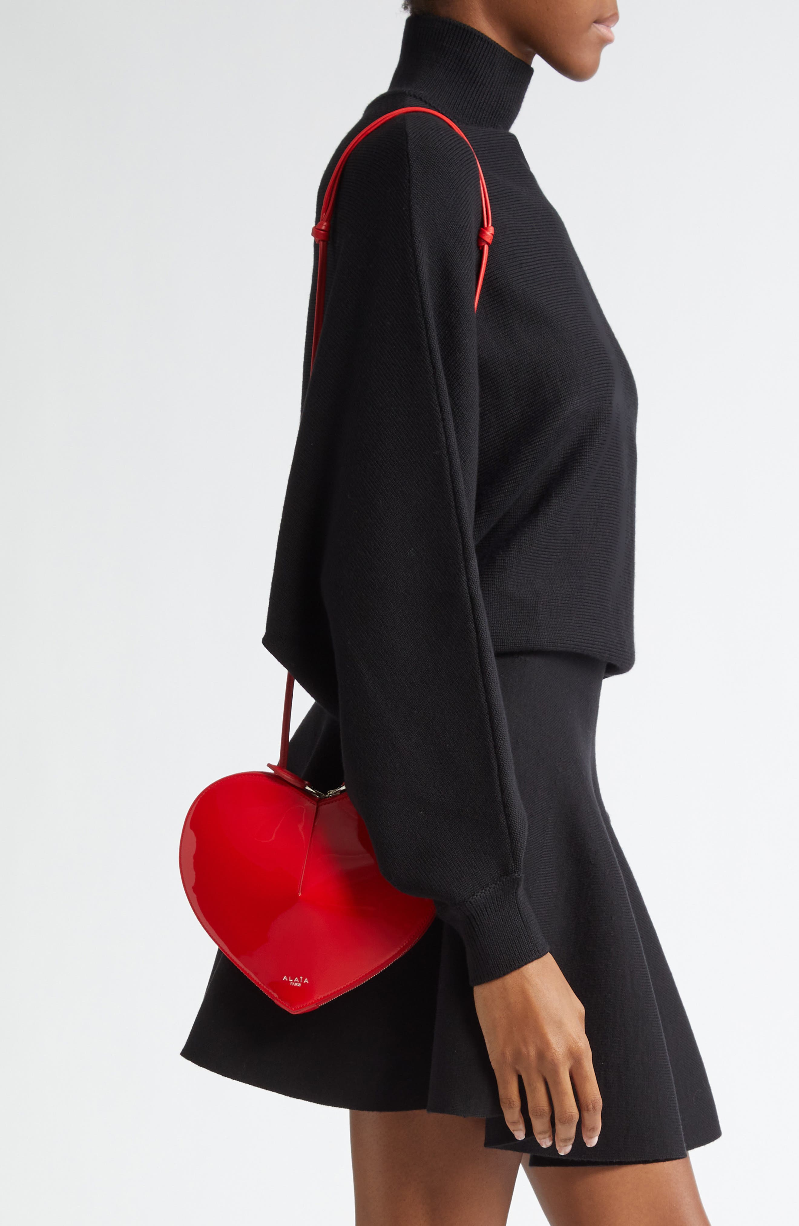 Le Coeur Patent Leather Crossbody Bag, Alternate, color, ROUGE VERMILLON