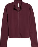Zella Thrive 2.0 Rib Zip-Front Sweatshirt