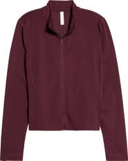 Zella Thrive 2.0 Rib Zip-Front Sweatshirt