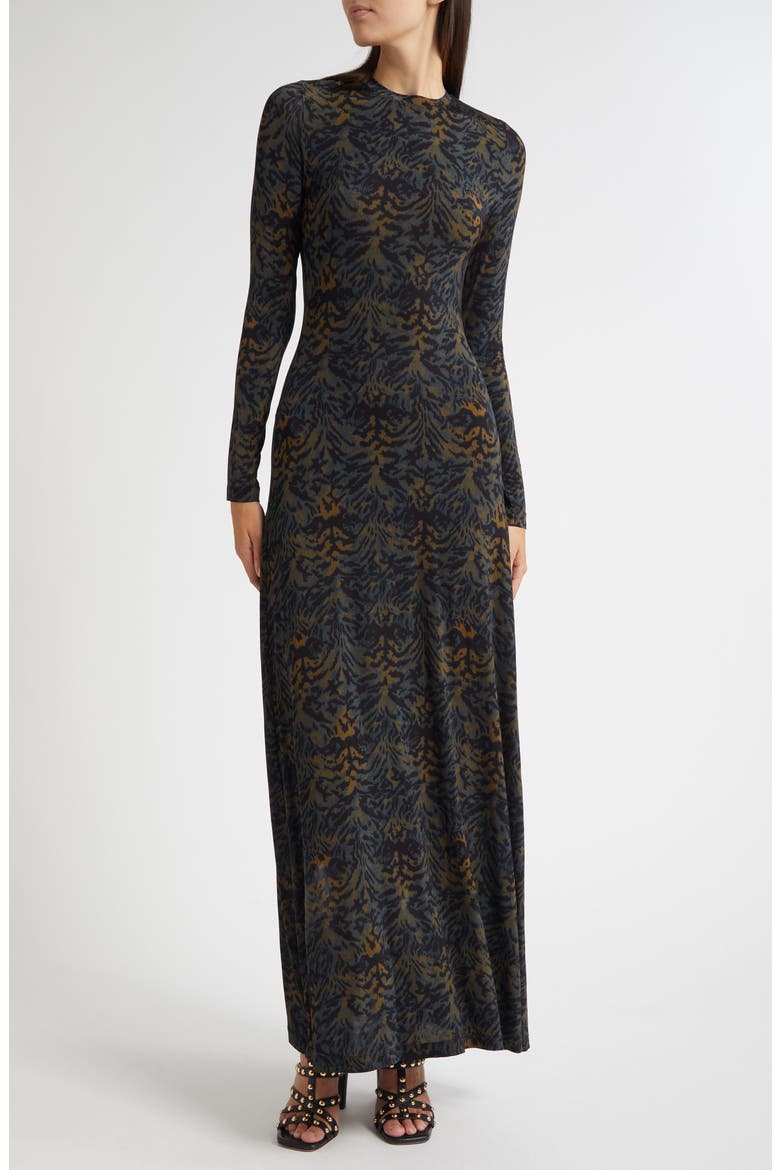 Amari Long Sleeve Knit Dress, Main, color, DESERT JASPER