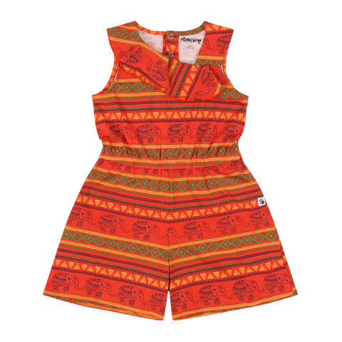 Girls Volant Ruffle Shorts Romper