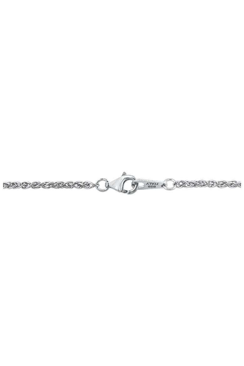 Sterling Silver Blue Topaz, London Blue Topaz & Diamond Oval Pendant Necklace, Alternate, color, BLUE