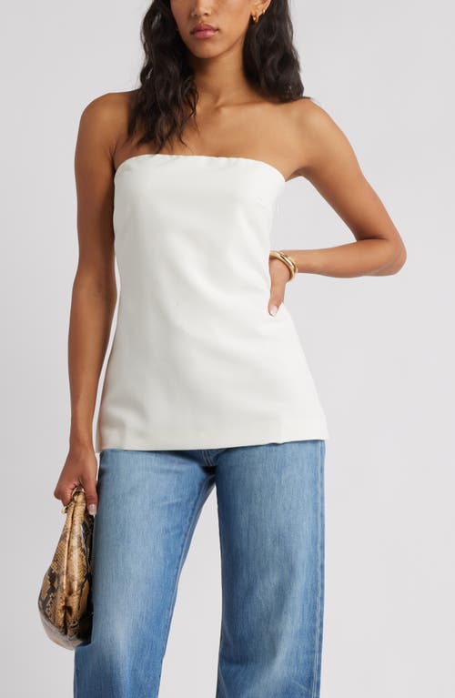 Open Edit Tunic Tube Top In White