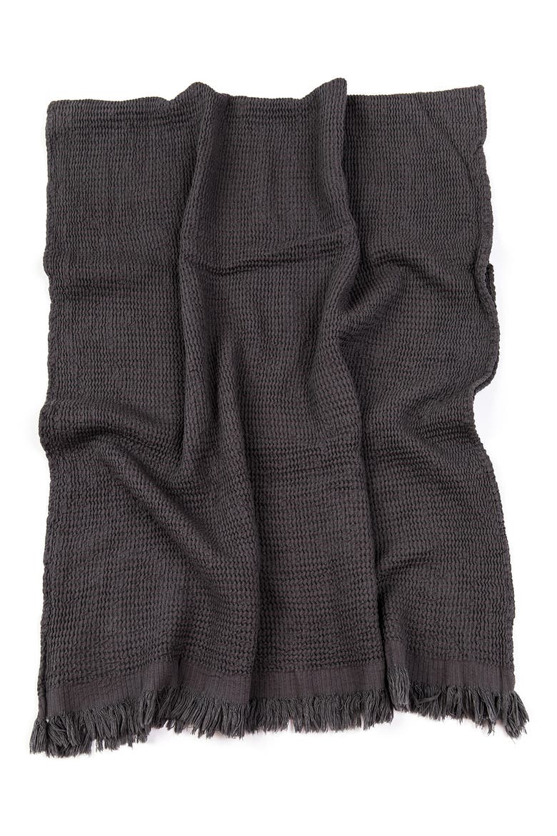 Ella Waffle Towel, Alternate, color, ANTHRACITE