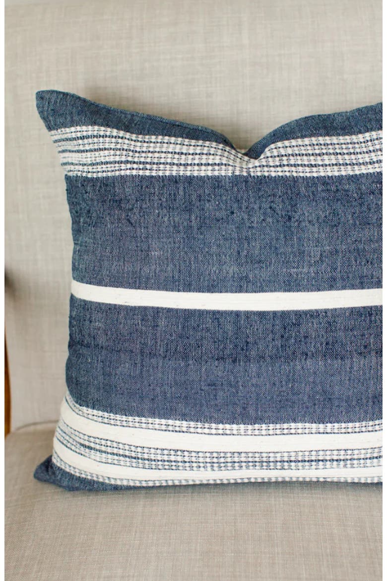 Aden Pillow - Cover Only, Alternate, color, Navy w/ Natural