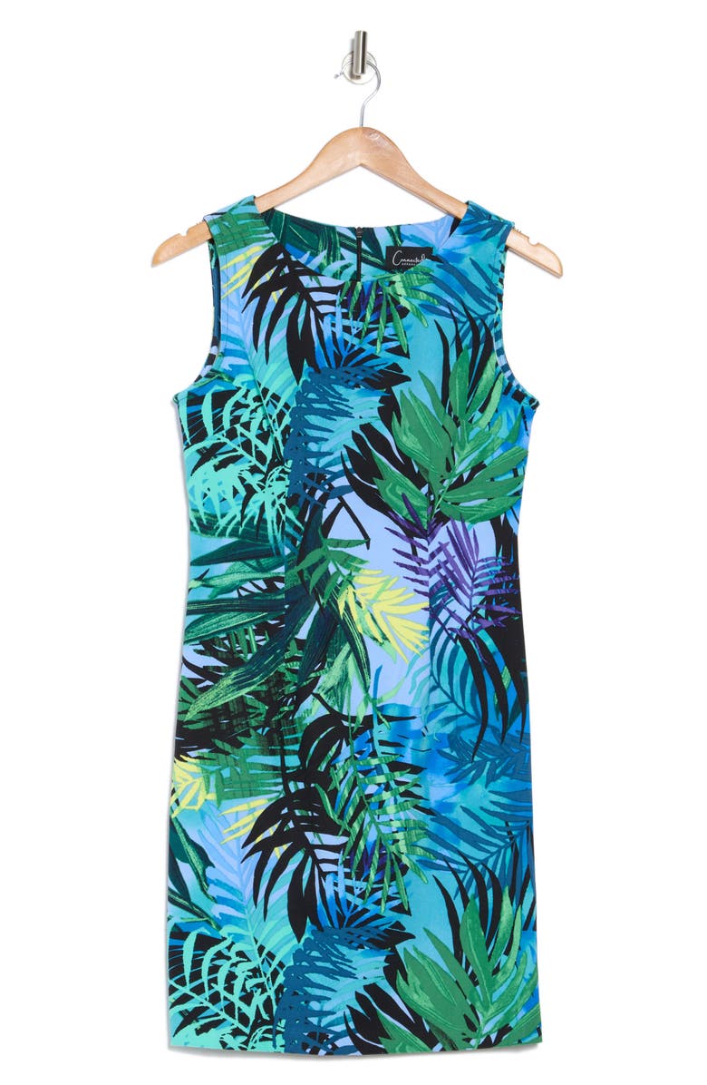 Connected Apparel Tropical Sheath Dress, Alternate, color,
