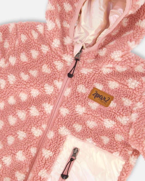 Deux Par Deux Reversible Mid-season Jacket In Pink
