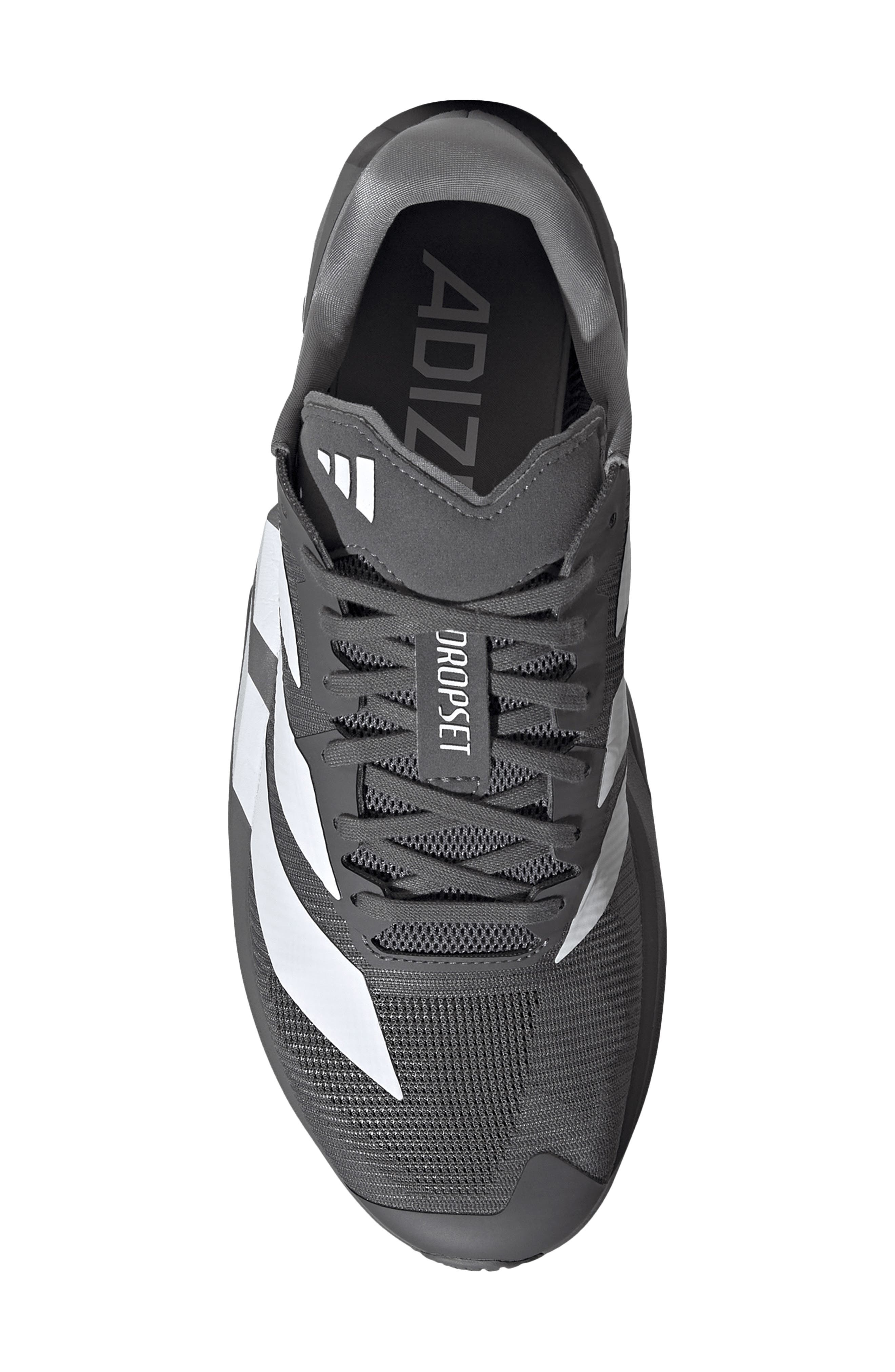 adidas Adizero Dropset Pro Training Shoe, Alternate, color, Grey / White/ Iron Met