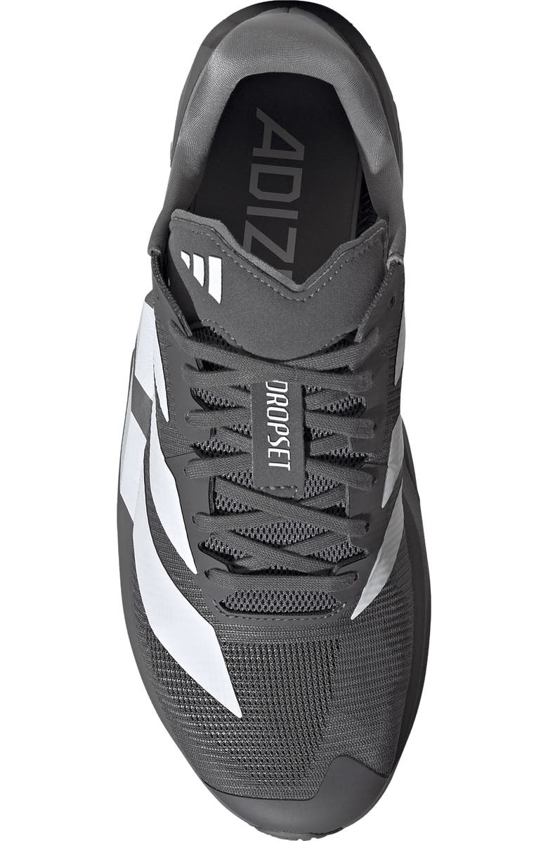 adidas Adizero Dropset Pro Training Shoe, Alternate, color, Grey / White/ Iron Met