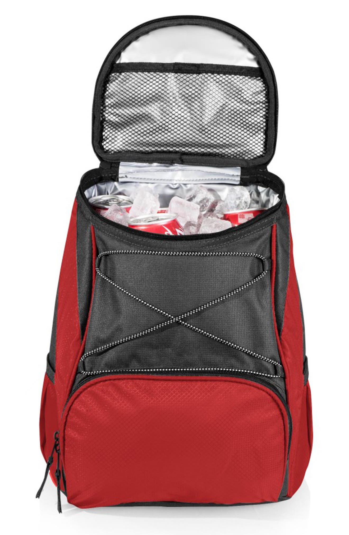 PTX Backpack Cooler, Alternate, color, RED WITH GRAY ACCENTS