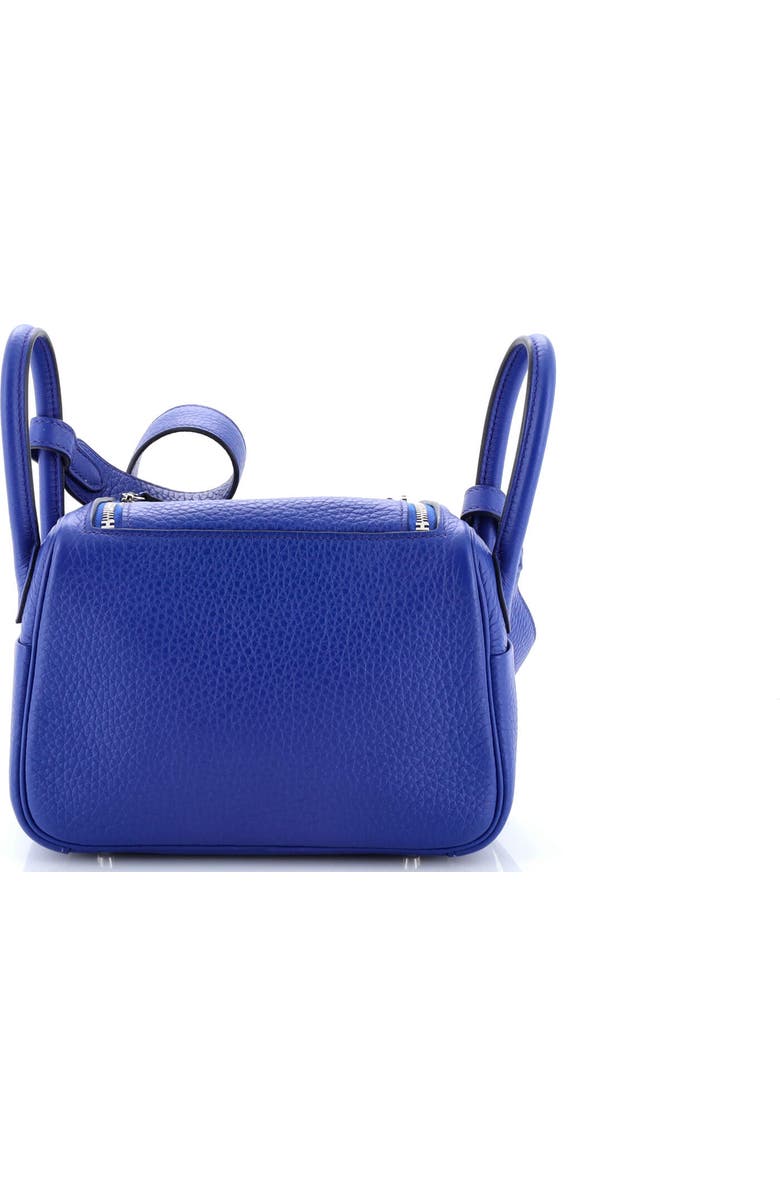 Pre-Owned Hermes Lindy Bag Clemence Mini, Alternate, color, Bleu Royal