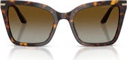 Emporio Armani 53mm Polarized Gradient Square Sunglasses