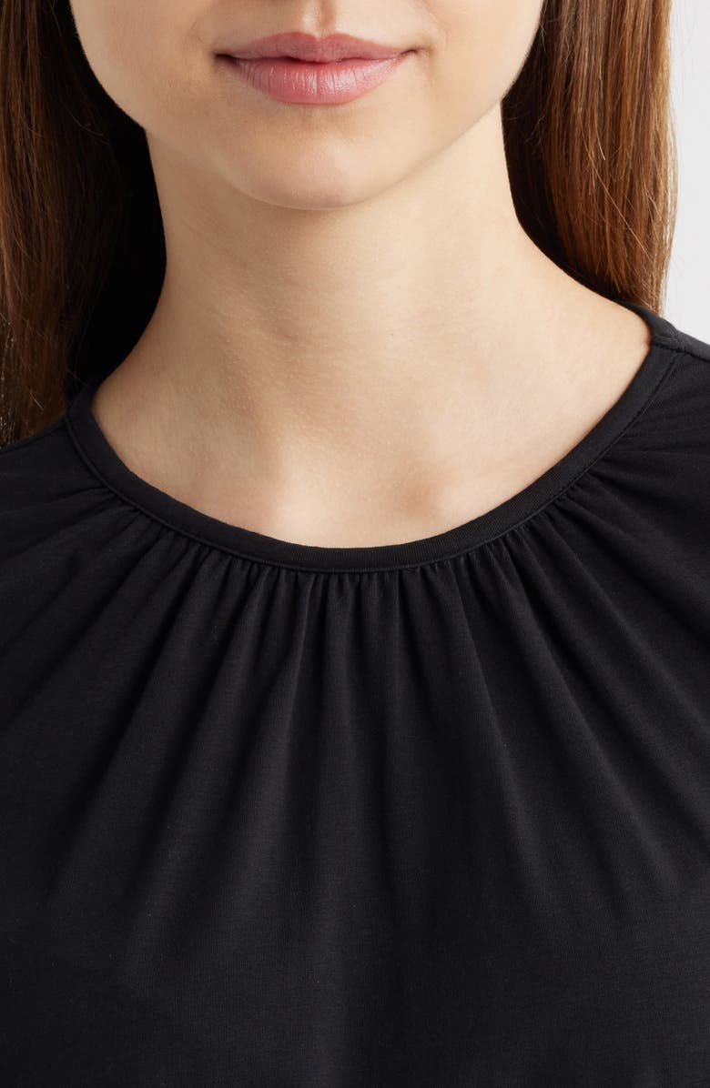 FRAME Gathered Cotton Blend T-Shirt, Alternate, color, 