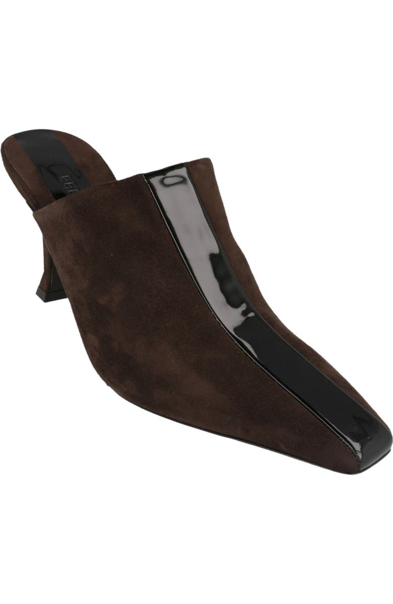 FERRAGAMO Sophye Suede Mule Pump, Main, color, Dark Brown