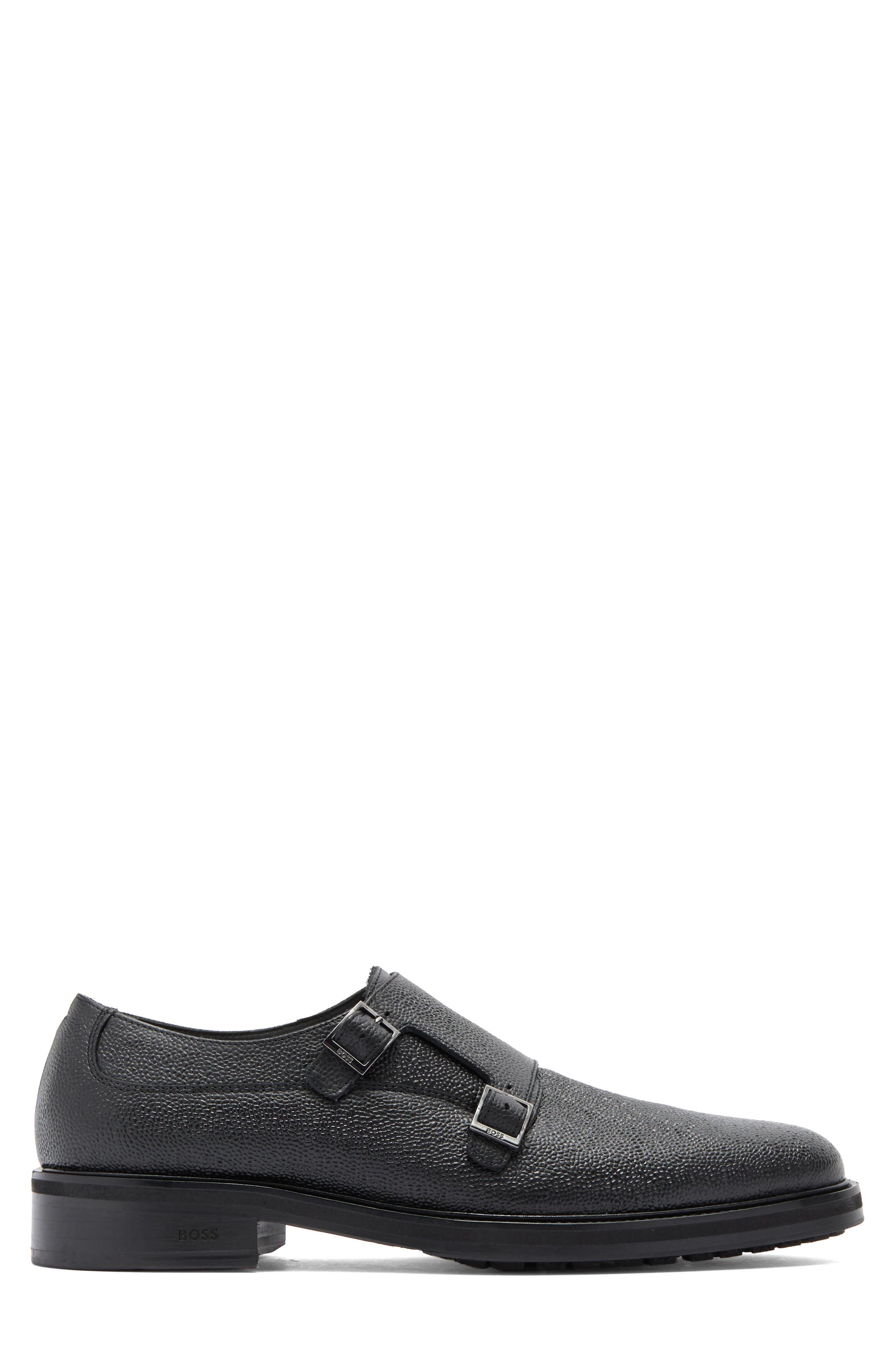 BOSS Larry Monk Strap Shoe, Alternate, color, Blk