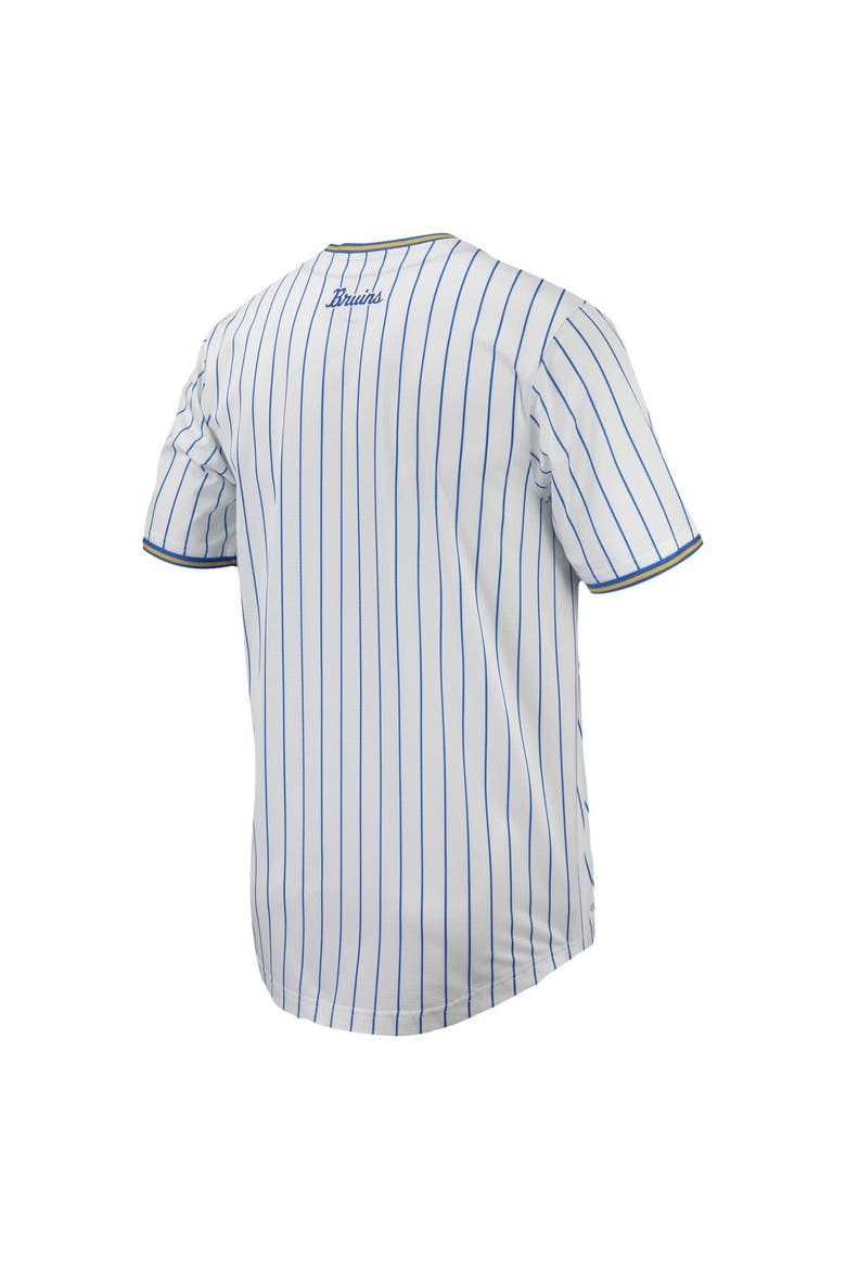 Men's Nike White UCLA Bruins Pinstripe Replica Baseball Jersey, Alternate, color, White