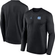 Jordan Brand Men's Jordan Brand Black North Carolina Tar Heels 2026 Sideline Small Logo Legend Dri-FIT Long Sleeve T-Shirt