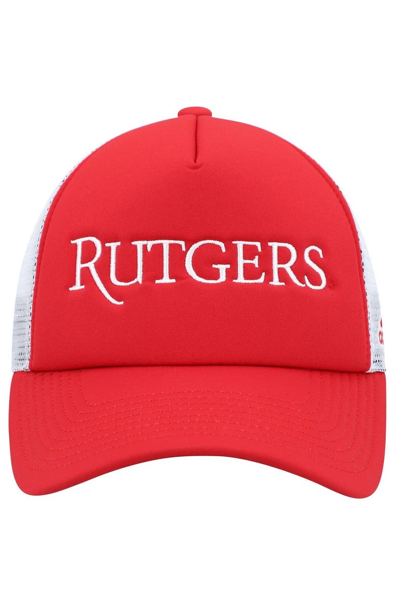 adidas Men's adidas Scarlet/White Rutgers Scarlet Knights Foam Trucker Snapback Hat, Alternate, color, Scarlet