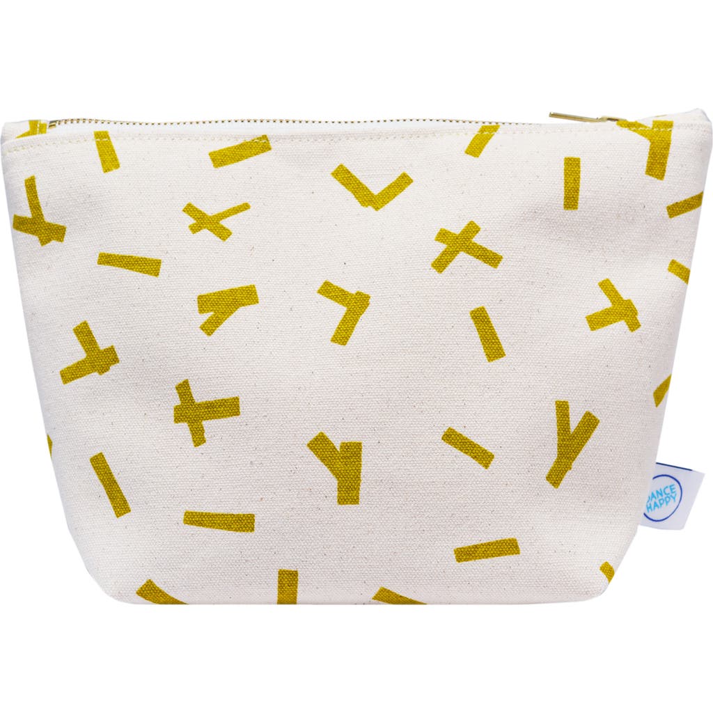Dance Happy Sprinkles Cosmetic Bag In Golden Flax